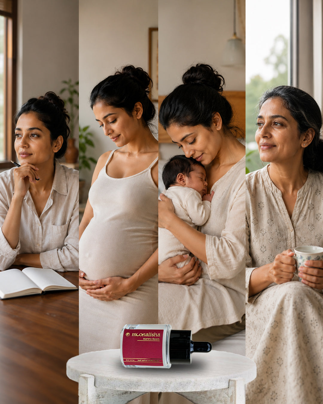 Moonalisha Mommy Bloom serum with its burgundy gift box